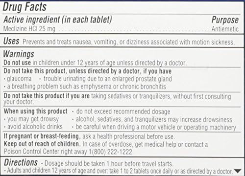 Bonine for Motion Sickness Chewable Tablets, Raspberry Flavored, 8 Each, White image 5