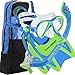 U.S. Divers Youth Flare Jr Silicone Snorkeling Set Fun Blue Small 1-3