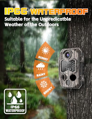 CamZeste Wildkamera mit Handyübertragung App, 84MP 4K WLAN Wildkamera mit 8 AA-Batterien, 130 ° Weitwinkel Wildtierkamera mit Bewegungsmelder Nachtsicht, 32GB Speicherkarte, IP66 Wasserdicht