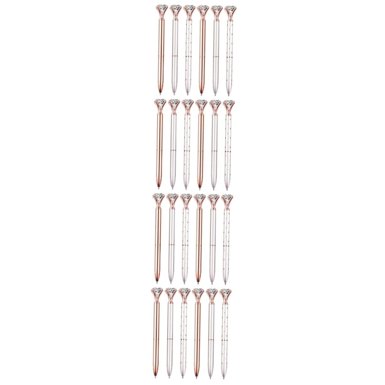 Lurrose 24stücke Kugelschreiber Mit Diamantform Ergonomische Multifunktionale Metallstifte Für Schule Und Büro Kreative Schreibgeräte Für Und Bastelprojekte