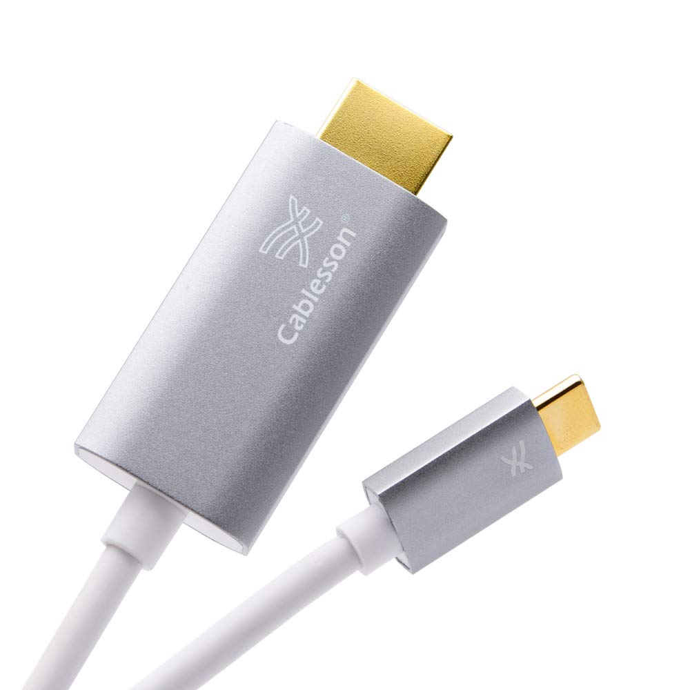 Cable USB C a HDMI 2.0 de 2M gris con acabado premium Thunderbolt 3 7
