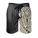 Attiubiuj Short de bain polynésienne pour homme - Avec poches, Blanc., 4X-Large