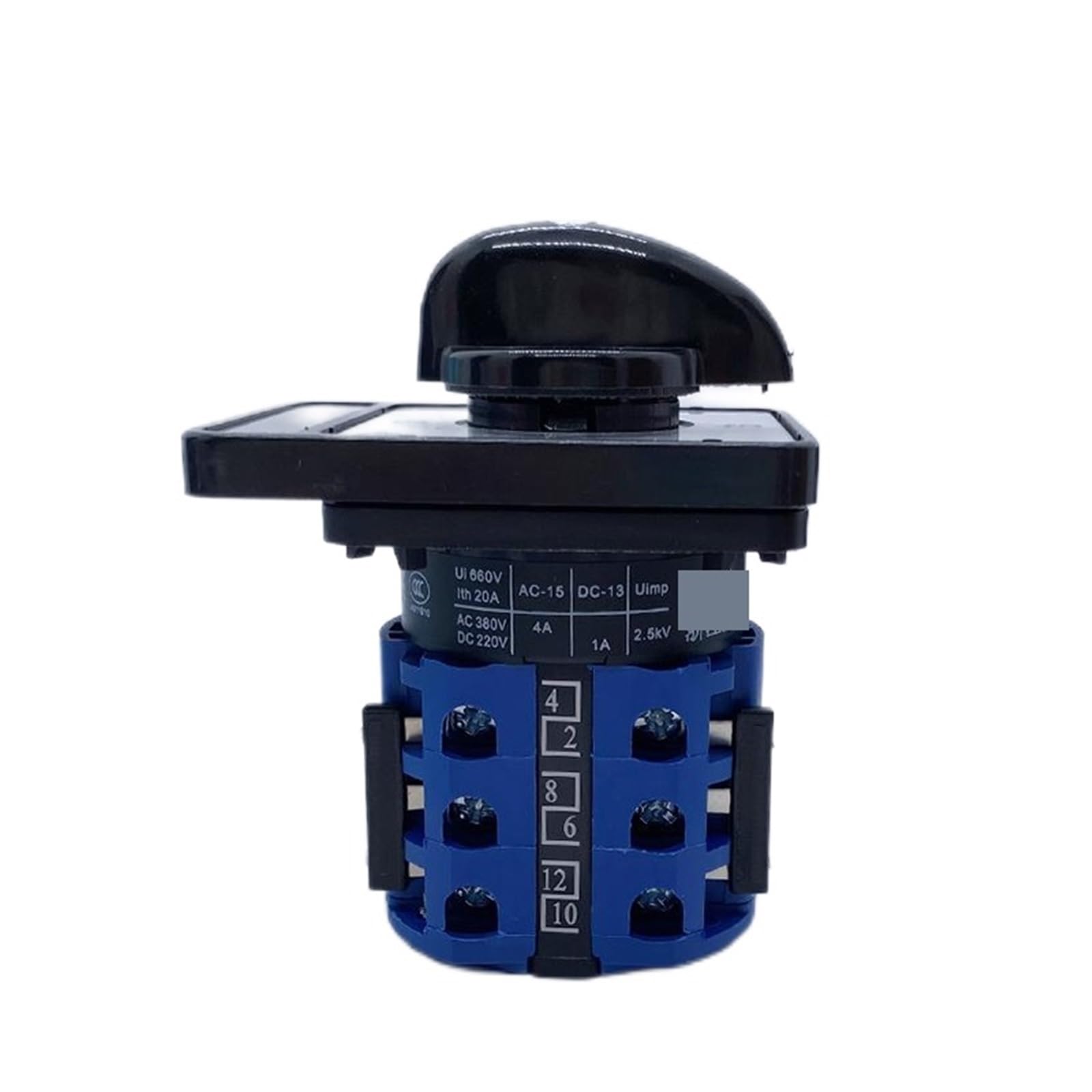 Selector eléctrico amperímetro cambio interruptor de leva giratorio 20A cuatro posiciones 3 polos Control Motor contacto plateado 1 Uds