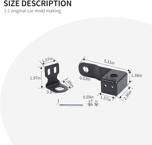 Miniatura 6 de Linskip Soporte de radio de metal para portón trasero compatible con Chevrolet SilveradoGMC Sierra 2014-2018, soporte de antena Silverado cb,