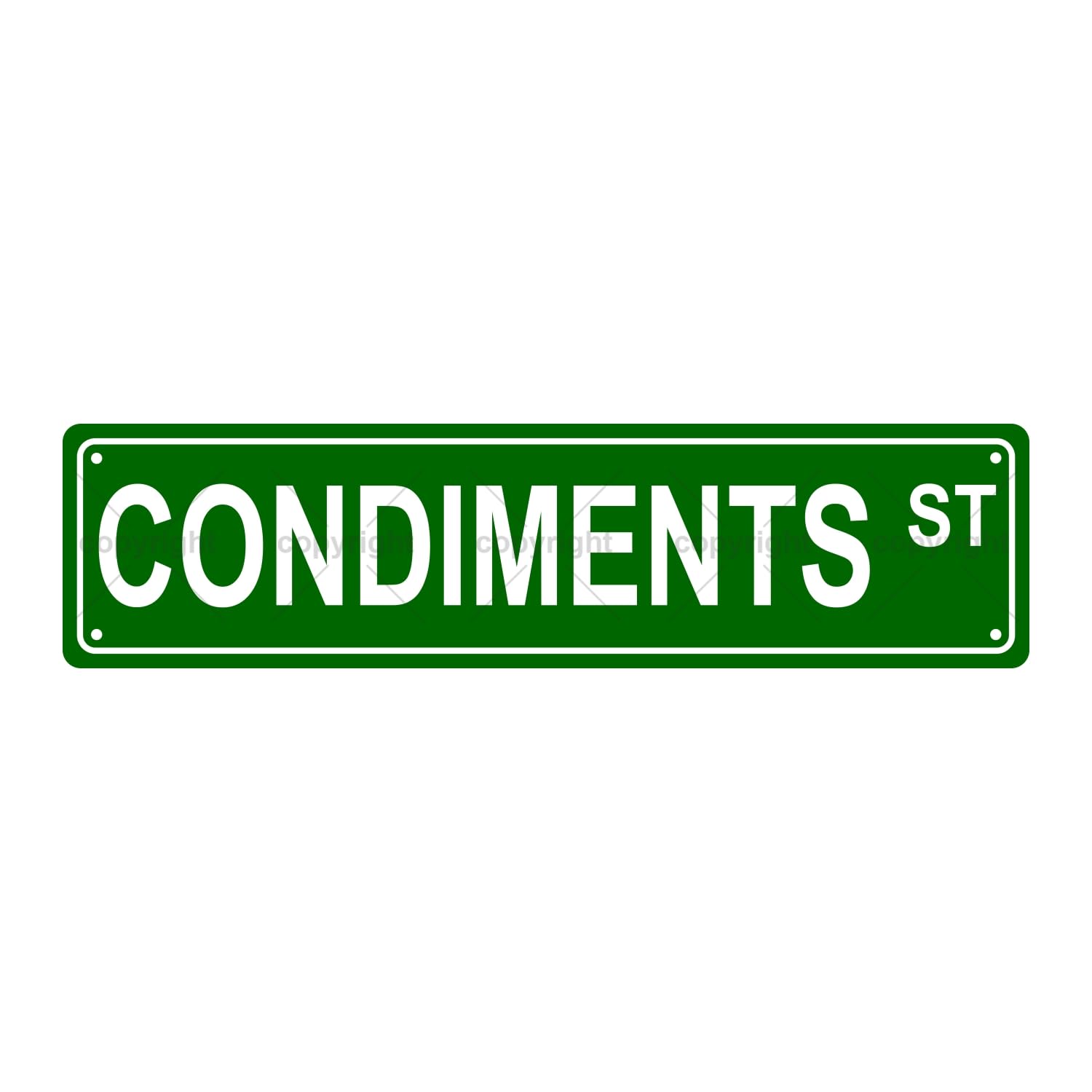 Condiments St Eating Metal Tin Street Sign Bar Cafe Garage Cave Home Room Wall Bathroom Farmhouse Garden Porch Patio Decor,4x16 Inch