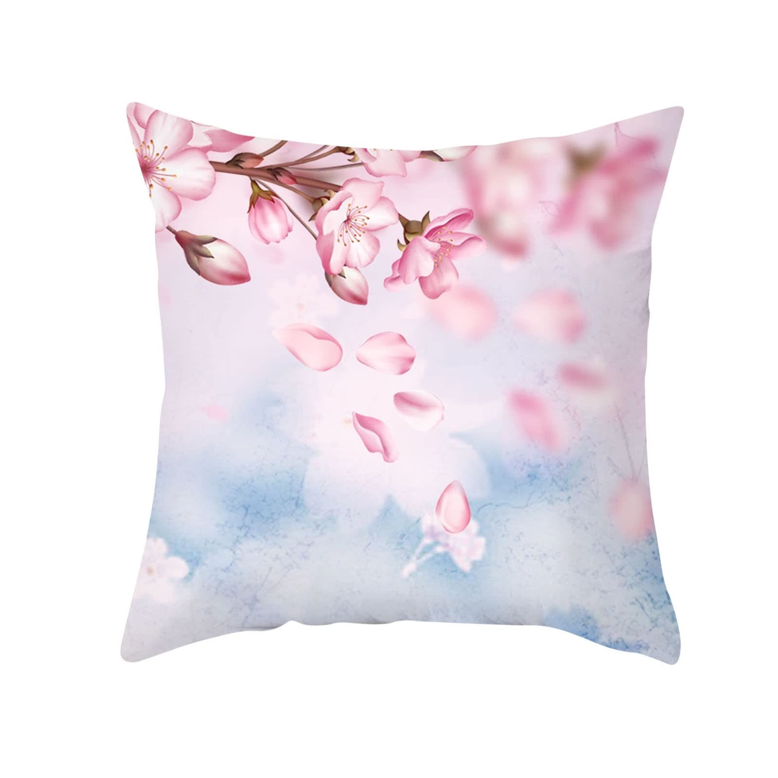 Oujkeef Housse de Coussin 50x50cm,Lot de 4 Lin Décoratif Canapé Home Decor Taie d'oreiller Super Doux Decoration Maison Salon Chambre pour Canapé Fleur de Plante Verte Copie