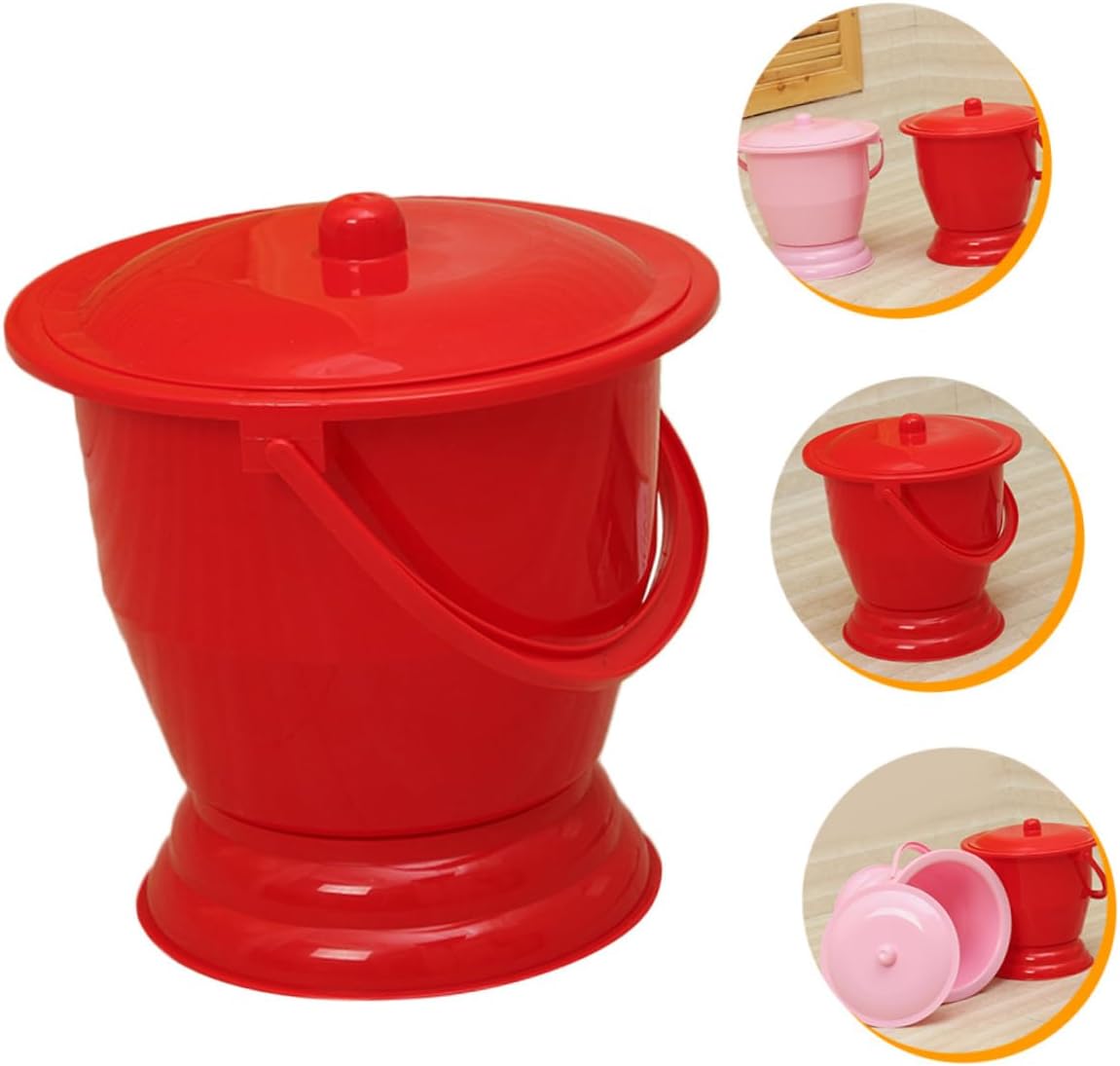 Portable Plastic Urinal with Handle Thickened Adult Urine Bucket Kids Toilet Potty Suitable for Travel and Home Use Leak-proof Design