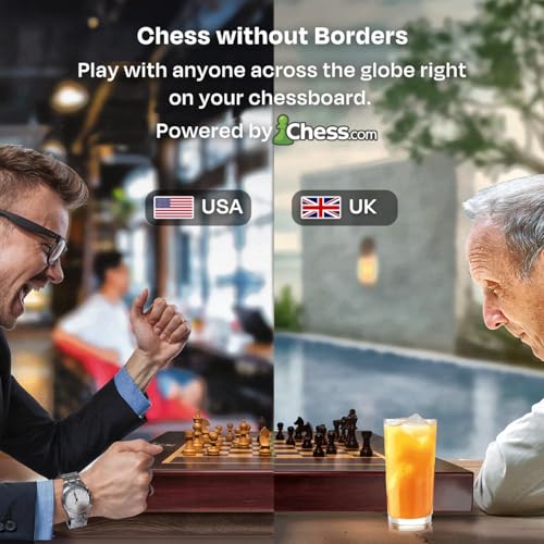 Image of Miko Chess Grand: Your Ultimate AI Chess Companion | Fully Automated Gameplay for All Skill Levels | World's Smartest Electronic Chess Board | Magnetic Wooden Chess Sets with Self Moving Pieces | AI-Powered Board with Self-Moving Pieces, Bluetooth Ble, 20 Plus Adaptive AI Levels, 30 Games per Charge