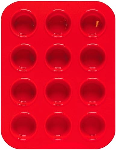 2 moldes de silicona para magdalenas, bandeja para magdalenas, pan, sin BPA, apto para lavavajillas, 2 mini magdalenas de silicona, 12 tazas de