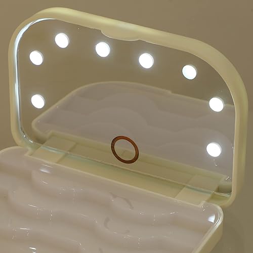 Miniatura 2 de Uonlytech Caja de almacenamiento de pestañas, portátil, soporte de pestañas, caja de pestañas ligera para viajes, organizador de almacenamiento de