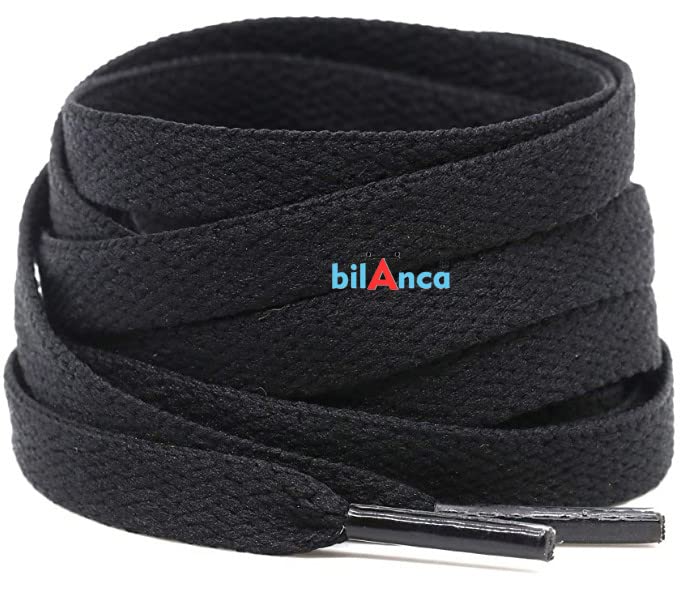Image of 2 PAIRS Flat Shoe laces 48 Inches Wide Shoelaces for Athletic Running Sneakers Sports Shoes Boot Laces Strings (2 Pairs)