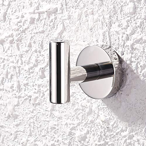 UMIRIO Bath Towel Hook Holder Chrome Coat Hook Single Robe Hooks for Hanging Bathroom Hangers