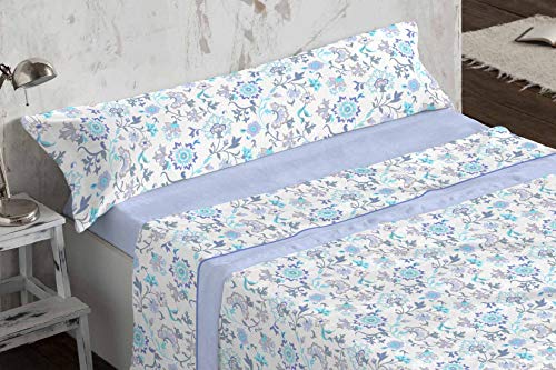 Burrito Blanco Juego de Sábanas Coralina 150 x 190/200 cm con Diseño