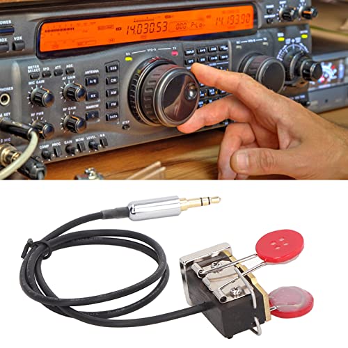 Tecla automática CW Morse de latón portátil mini miniatura 5