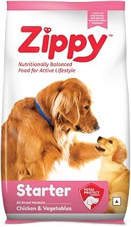 Zippy Starter Dry Dog Food - 10 Kg for Pregnant Mother & Weaning Puppy, Real Chicken & Vegetables, Nutritionally Balanced ... Price In India