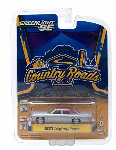 1977 Dodge Royal Monaco (Cloud Silver & Maroon Top) Country Roads Series 13 Greenlight 1:64 Scale Limited Edition 2015 Die-Cast Vehicle