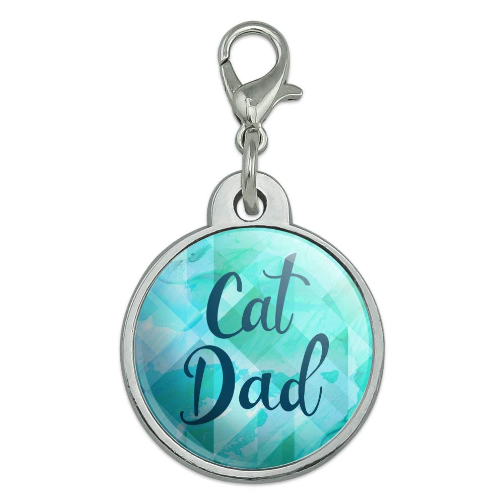 GRAPHICS & MORE Cat Dad Chrome Plated Metal Pet Dog Cat ID Tag