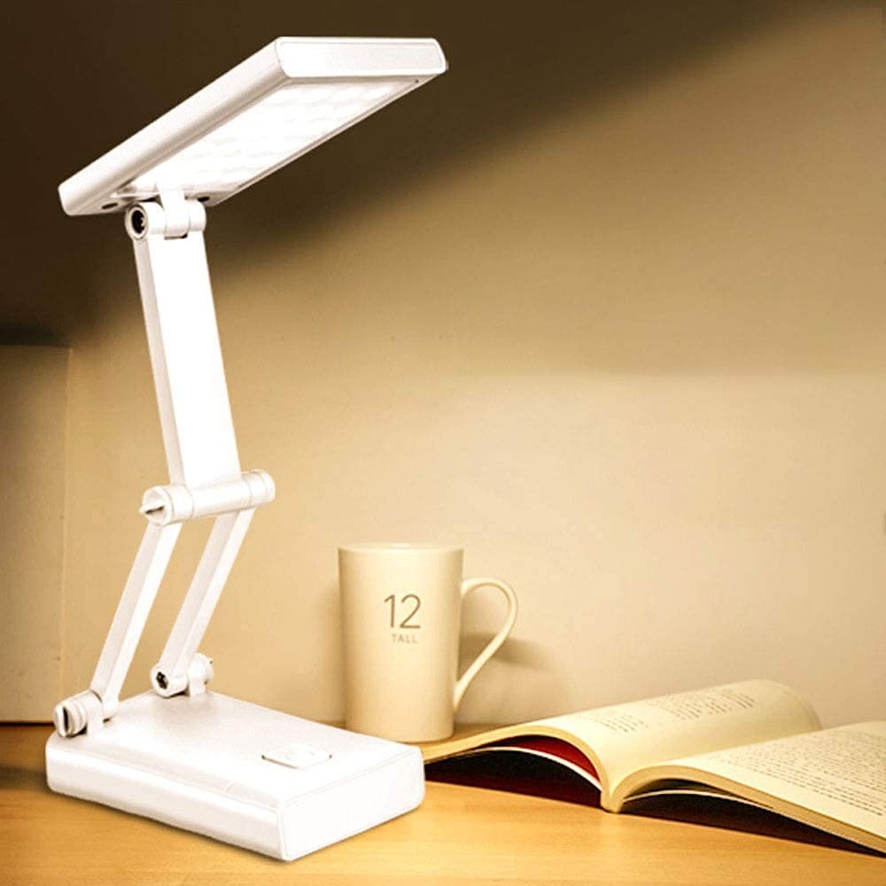 DieffematicTD Lampa biurkowa Ściemniana lampa stołowa składana - port ładowania USB, lampy do ładowania, proste lampy stołowe, nowoczesna lampa biurkowa, czytanie, badanie, praca, dom ma zastosowanie