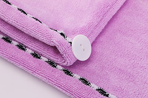 Yyxr Microfiber Hair Drying Towel Ultra Absorbent Twist Hair Turban Drying Cap Hair Wrap (Purple1) #TOP2