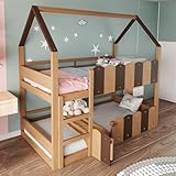 Plusieurs coloris disponibles – ce lit pour enfant est disponible en trois coloris modernes différents : entièrement blanc, bicolore blanc et rose, et aspect bois clair et foncé. Convient aux garçons, aux filles ou aux adolescents.