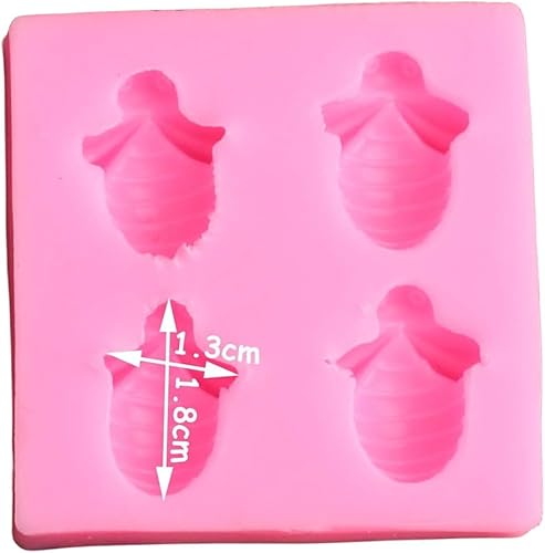 Miniatura 2 de Molde de silicona de abeja de abeja pequeña para bricolaje, molde de jabón, pasta de goma, cupcake, decoración de pasteles, molde para fondant,