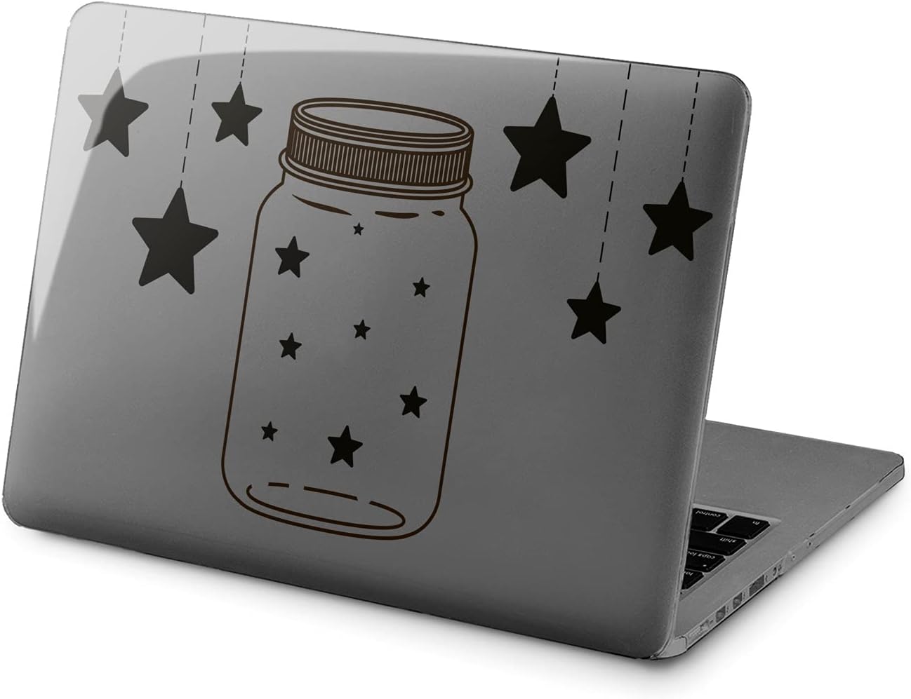 Hard Case Compatible for MacBook Pro 16 14 M3 M2 2023 M1 Pro 13 2022 Air 13 2021 Retina 2020 Mac 11 12 Minimal Stars Jar Protective Print Cover Design Cute Fairy Magic Kawaii Simple Laptop