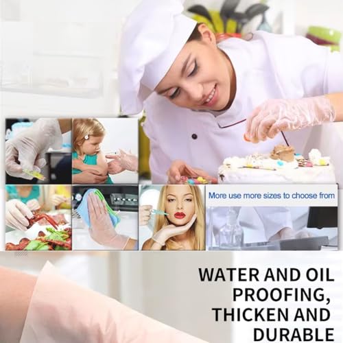Image of adbeni Vinyl Disposable Gloves | Powder-Free & Latex-Free | Clear Premium | Food-Safe, Water-Resistant, Ambidextrous | Kitchen, Cleaning, Cooking, Salon, Travel, Home & Professional Use | 25 Pcs