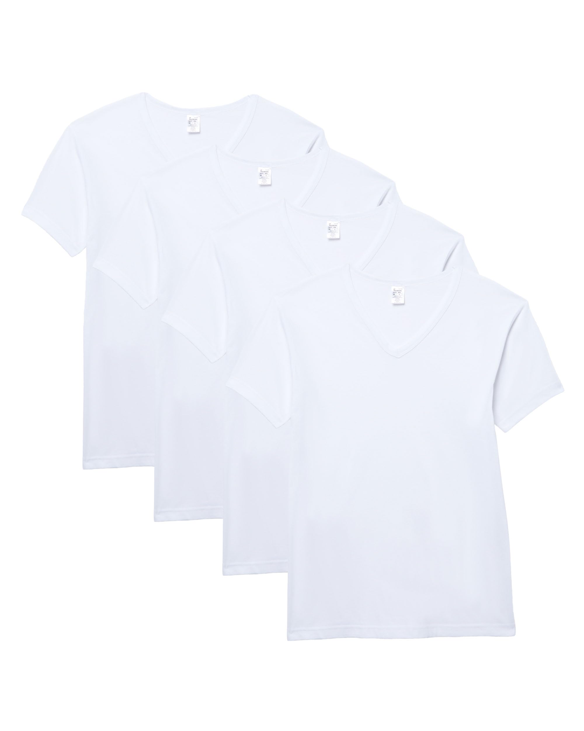 Abanderado Pack Camisetas de Manga Corta Cuello V Esenciales Algodón 100% Hombre x4