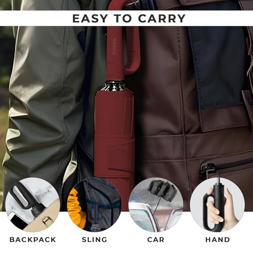 Image of PANCA Umbrella for Rain Big Size - Windproof UV Protection Compact Folding Umbrella for Men, Women, Girls & Kids | Automatic Open & Close, 8 Ribs Strong Stylish Chatri for Daily Monsoon Travel