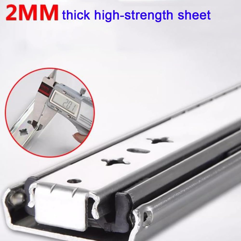 Guide Per Cassetti Pesanti Con Blocca 300 350 400 450 500 550 600 650 700 750 800 850 900 950 1000mm Guide Cassetti Estrazione Totale 120KG Carico(12in/300mm)