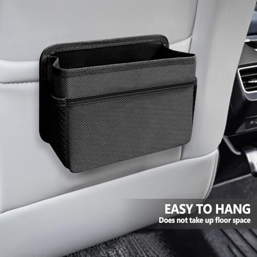 Image of Mini Car Trash Can, Hanging Car Trash Bin Foldable Garbage Organizer for Vehicle Essentials