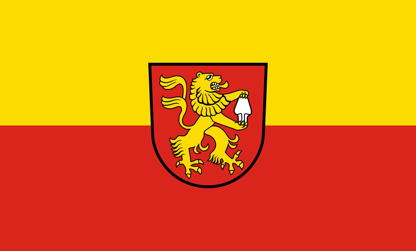 Drapeau Large Dauchingen 1.35m² idéal pour pavoiser votre mairie ou jardin