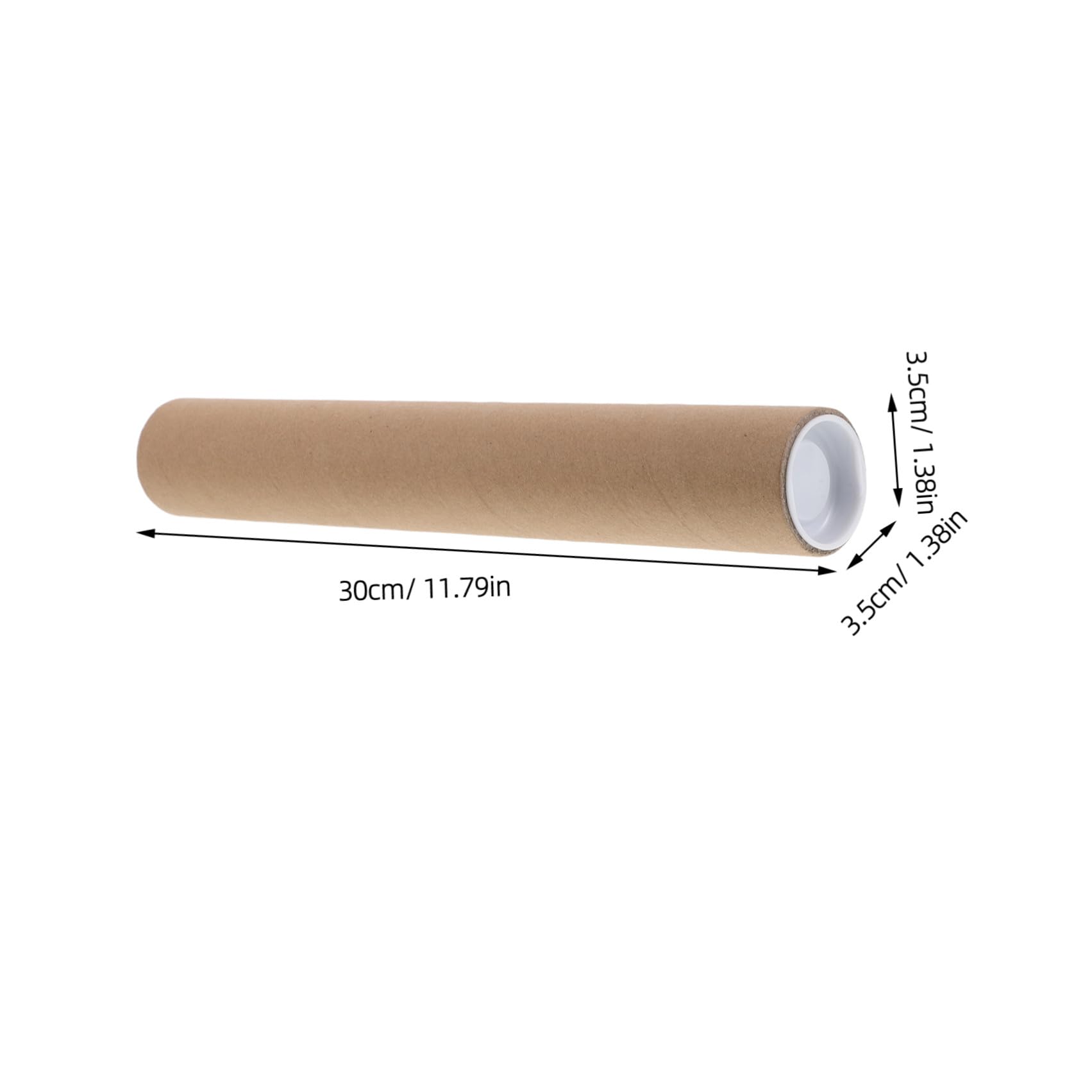 HOMSFOU 12pièces Lot de Tubes Expédition et Bouchons pour Documents Affiches et Cartes pour Stockage le Transport Protection