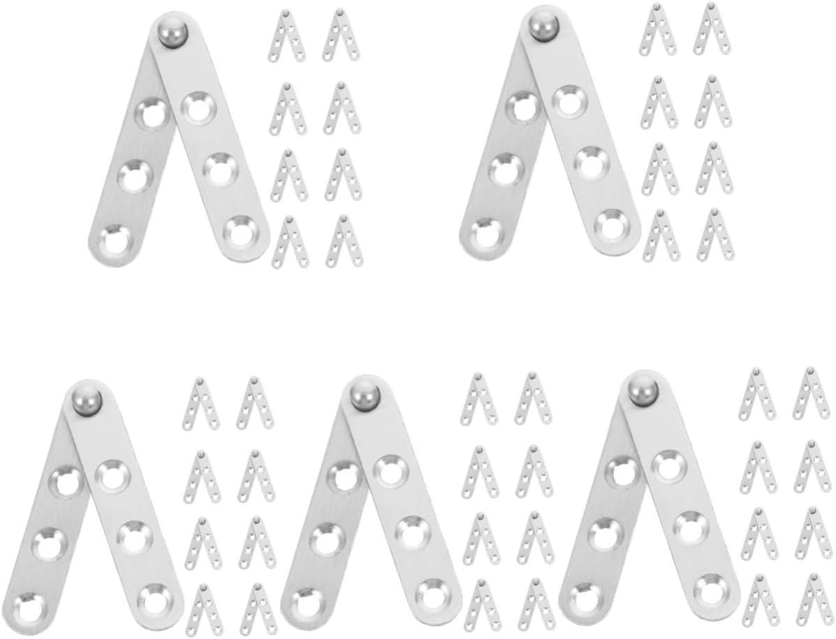 OUNONA 50pcs Rotating Hidden Door Hinges Pivot Hinges for Furniture Concealed Design Aesthetics for Cabinet Doors