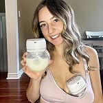 Bellababy Wearable Breast Pumps Hands Free, Low Noise Pain Free, 4 Modes 6 Levels of Suction, Wireless Double Electric Breast Pumps Portable. (24mm Flanges, 21/19/17mm Inserts)