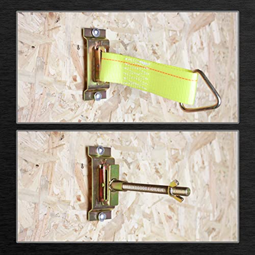 Anlu Load E Track Single Slot,E Track Single Slot Tie Down Anchor E Track Slots For Spring Fitting Ratchet-E Straps,Installed Pickups/Vans/Trailers/Paneltrucks/Warehouses/Black,10Pack #TOP3