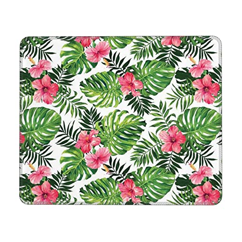 Tapis de souris feuilles tropicales pour ordinateurs et ordinateurs portables