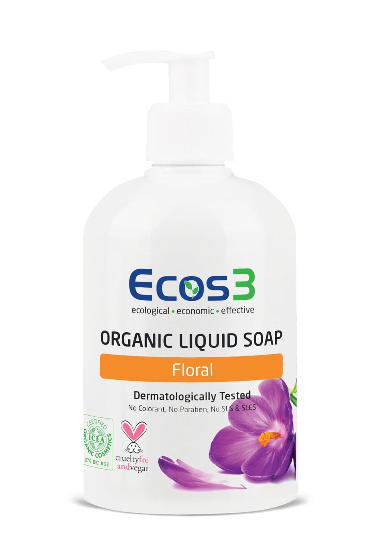Ecos3 Floral Organik Sıvı Sabun (1 x 500 mL)