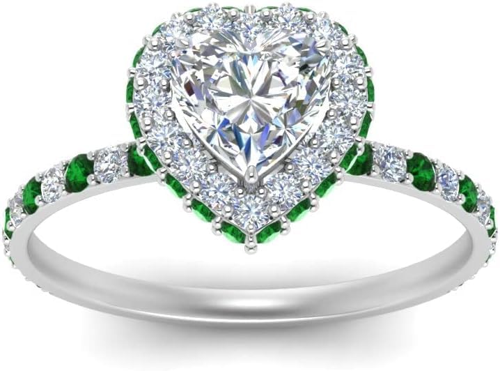 Image of Choose Your Gemstone Rollover Heart Diamond CZ Engagement Ring 925 Sterling Silver Heart Shape Petite Engagement Rings Lightweight Office Wear Everyday Gift Jewelry US Size 4 to 12