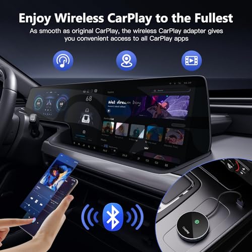 Adaptador automotivo Android sem fio, adaptador automotivo Android converte Android Auto com fio par