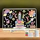 DLAIUSMALL 2025 Led Note Board with Colors, Acrylic Dry Erase Board with Light, Light Up Dry Erase Board with Adjustable Stand with 7 Pens,For Office School Home, Kids Graffiti Board(11.8 x7.9in)