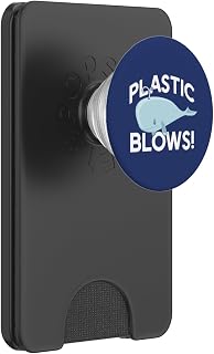 Plastic Blows! Protect Whales Sea Life Reduce Recycle Meme PopSockets PopWallet for MagSafe