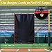 Gagalileo Baseball Softball Pitching Vinyl Hitting Backstop Rubber Target Padding for Outdoor Vinyl Batting Cage Rubber Padded Black Backstop Mat Softball Chain Link Hanging Rolling Baseball Backstop