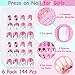 Kids Press on Nails, Thrilez 144Pcs Girls False Nails Children Artificial Fake Nail Tips Pre Glue Stick on Short Nails Decoration Gift for Kids Teens Girls Age 7 12 (Colorful Days)