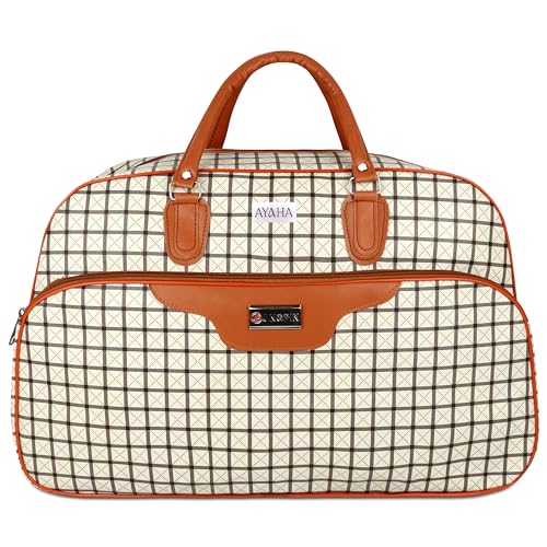 Image of AYAHA Large Travel Duffle Bag, Air Bag for Men and Women Cabin Luggage Bag Weekender Stylish Travel Bag with Detachable Shoulder Strap 47 litres 54.5X24.5X35Cm, Tb-8-P1,Multicolor