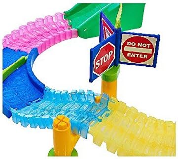 Mindscope Twister Trax Neon Glow in The Dark Track & Accessory Set w/Bridge & Tunnel