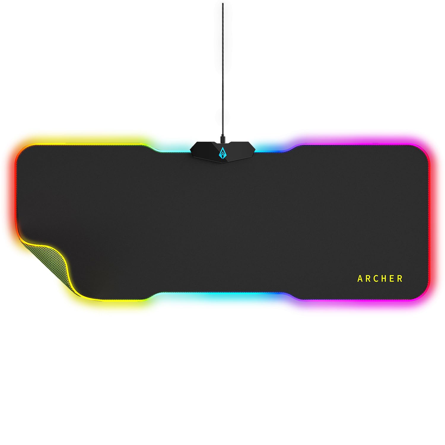 Archer Tech Lab Quiver 400 Gaming Mousepad, 16 RGB Strip Design, Touch Control, High Speed+Low Friction Jacquard Cloth Surface, Fruit Grain Anti Skid Base, Water-Resistant, Extra Ports, Portable (B0BMGGMCRK) Amazon Price History, Amazon Price Tracker