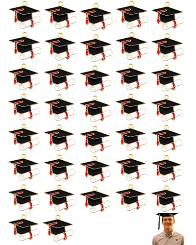 GONZTEL 30 Pezzi Ciondoli Laurea Cappello Dottorato in Metallo per