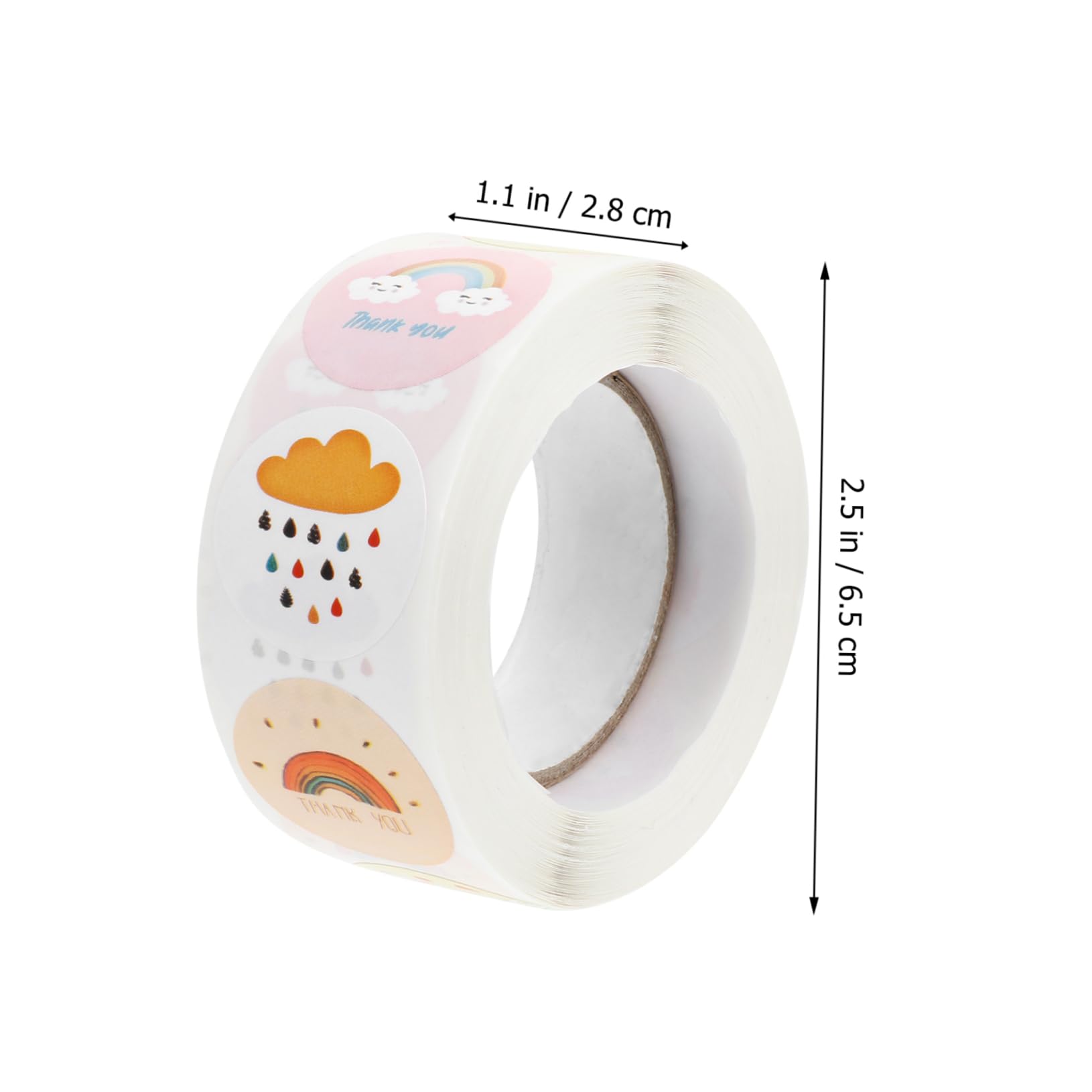 VILLCASE 25rollen - -aufkleber Handgemachte Dekorative Dankeschön-etiketten Für Pro Für Verpackungen Karten Und