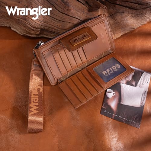 X Wrangler Wristlet Wallets for Women Bifold Clutch Wallet Card Cases & Money Organizers Female Western Wallet with Zipper Pocket3